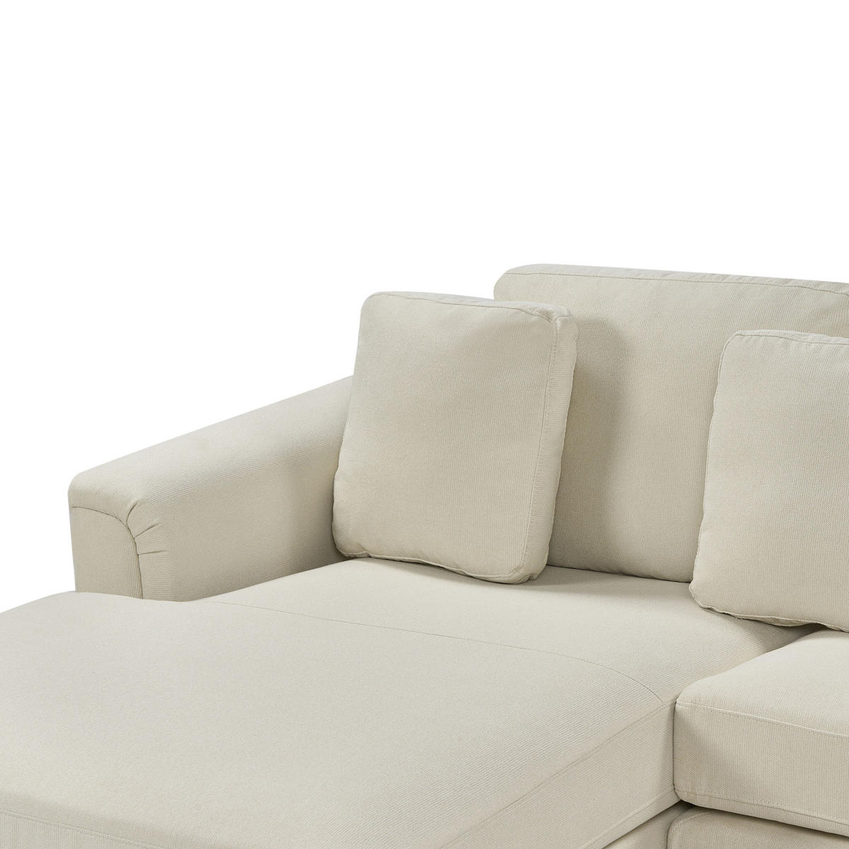 4-SITZER-ECKSOFA Polyester Beige linksseitig Oslo - Beige, Textil (270/151cm) - Beliani