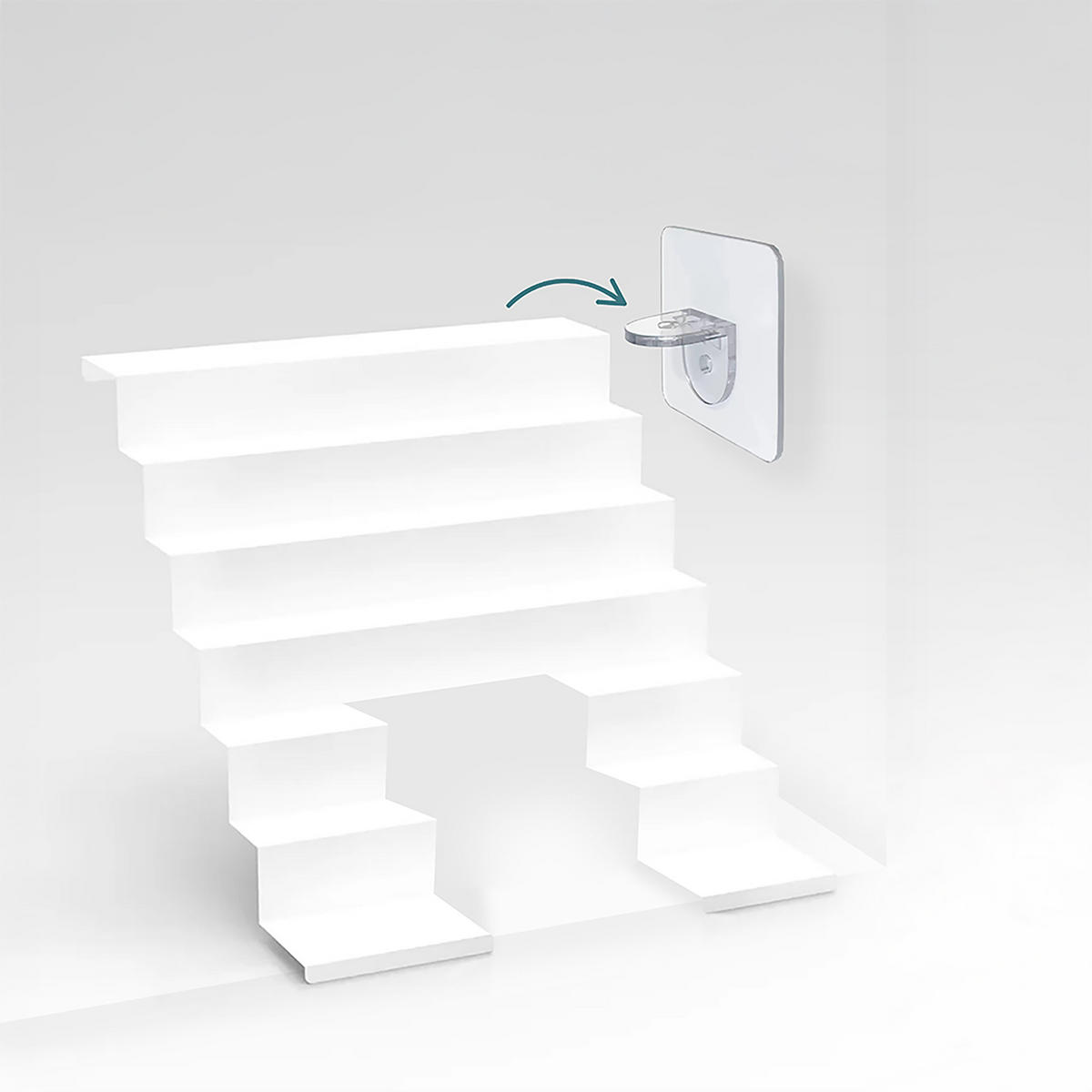 REGÁL na Tonies - bílá, kov (34/28/35cm) - Relaxdays