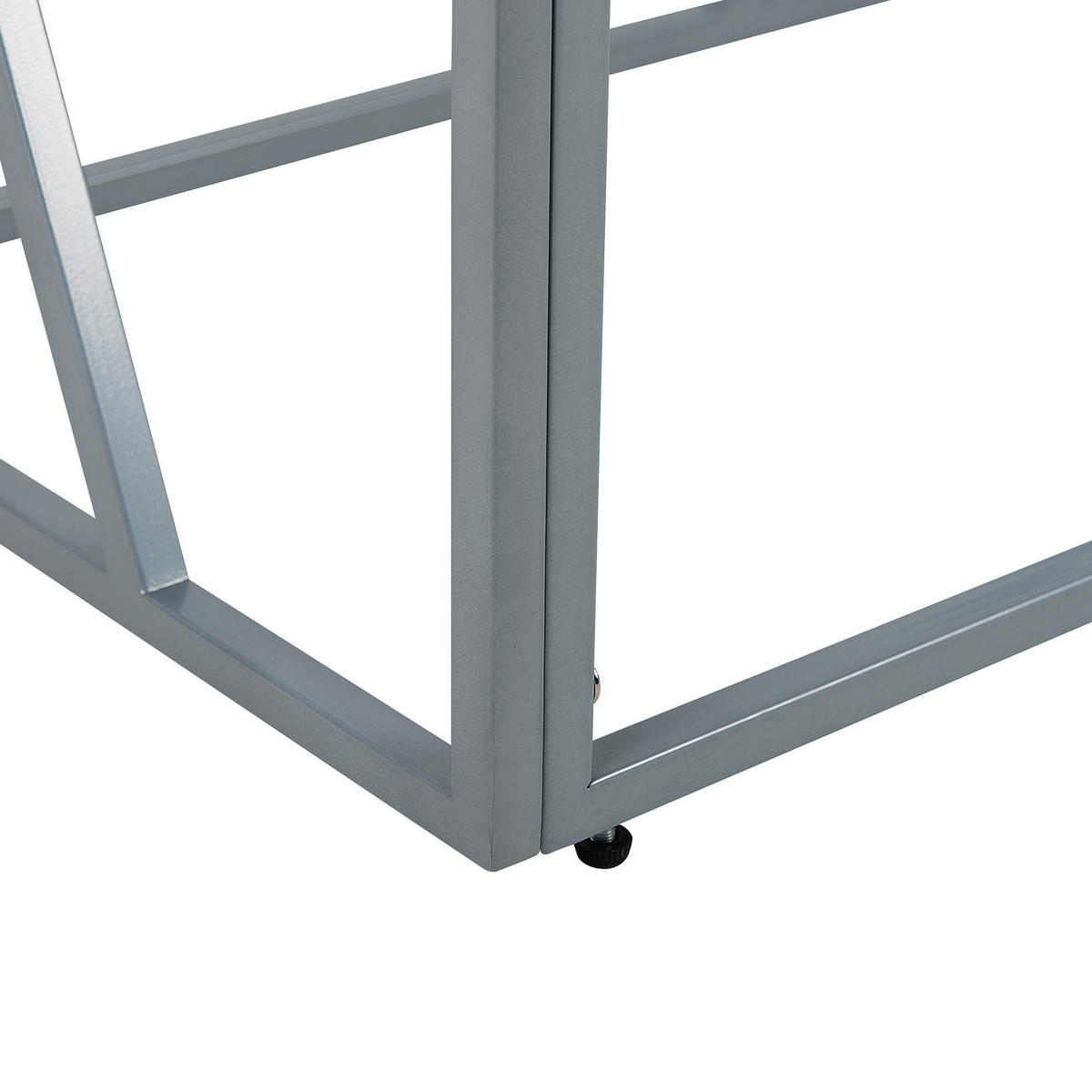 KONSOLENTISCH Glas silber Orland - Transparent/Silberfarben, Glas (40/100/85cm) - Beliani