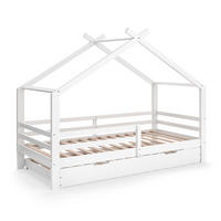 HAUSBETT Luni Weiß 200 x 90 cm mit Gästebett - Weiß, Holz - VitaliSpa