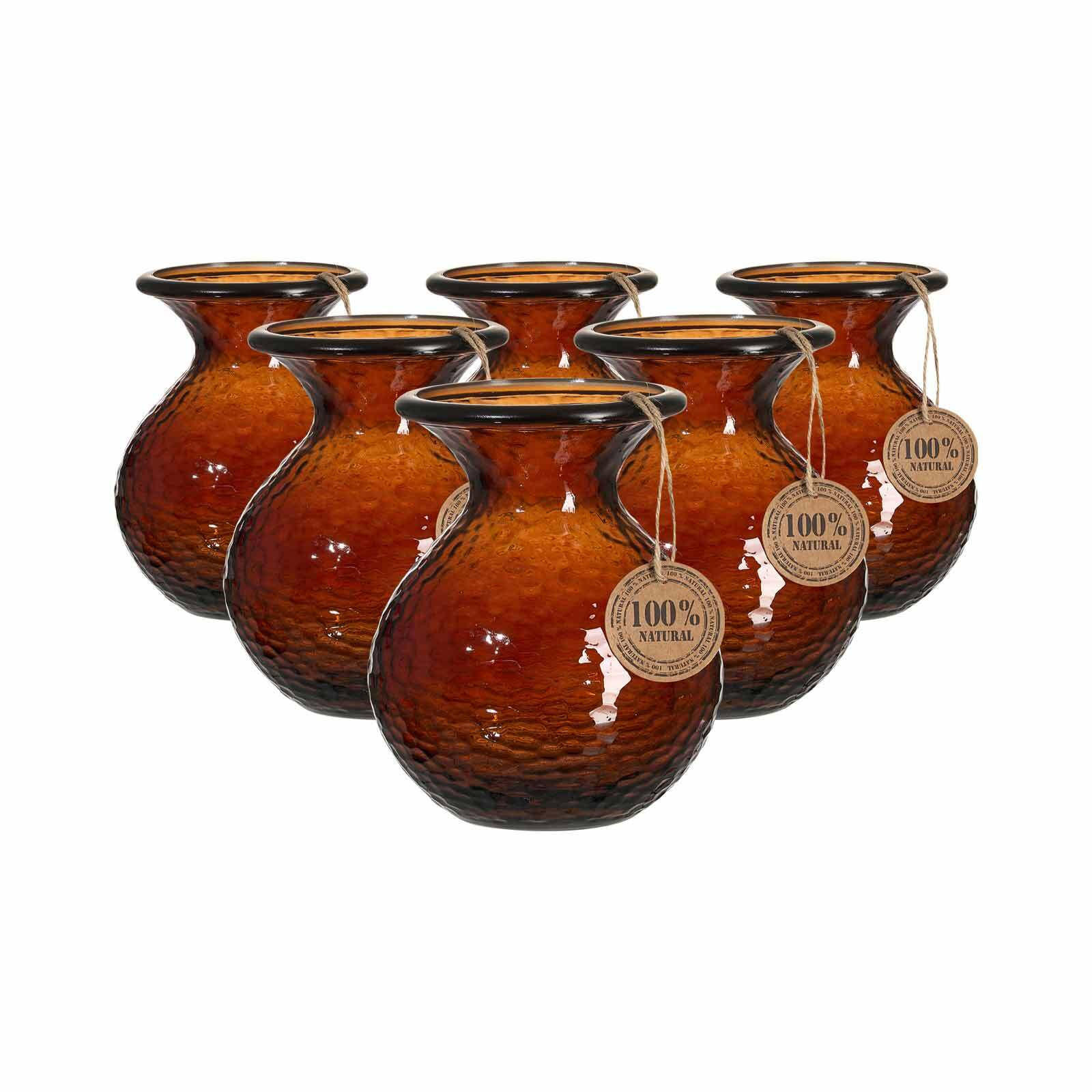 VASEN Marokko Wabe braun 18,5 cm 6er Set - Braun, Glas (18.5cm) - Ritzenhoff Breker