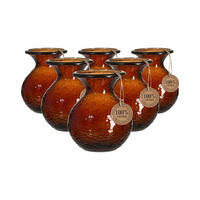 VASEN Marokko Wabe braun 18,5 cm 6er Set - Braun, Glas (18.5cm) - Ritzenhoff Breker