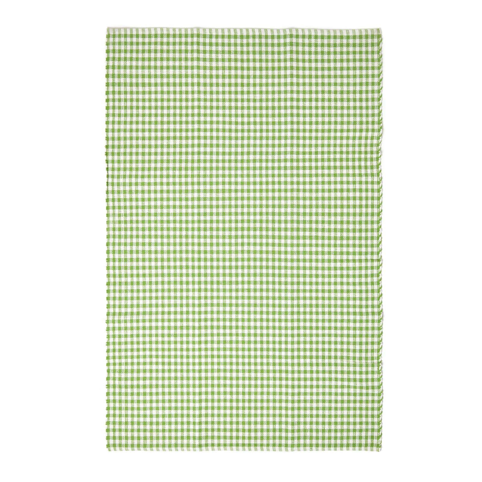BAUMWOLLTEPPICH Vichy-Karo 110/170 cm - Grün, Textil (110/170cm) - Homescapes