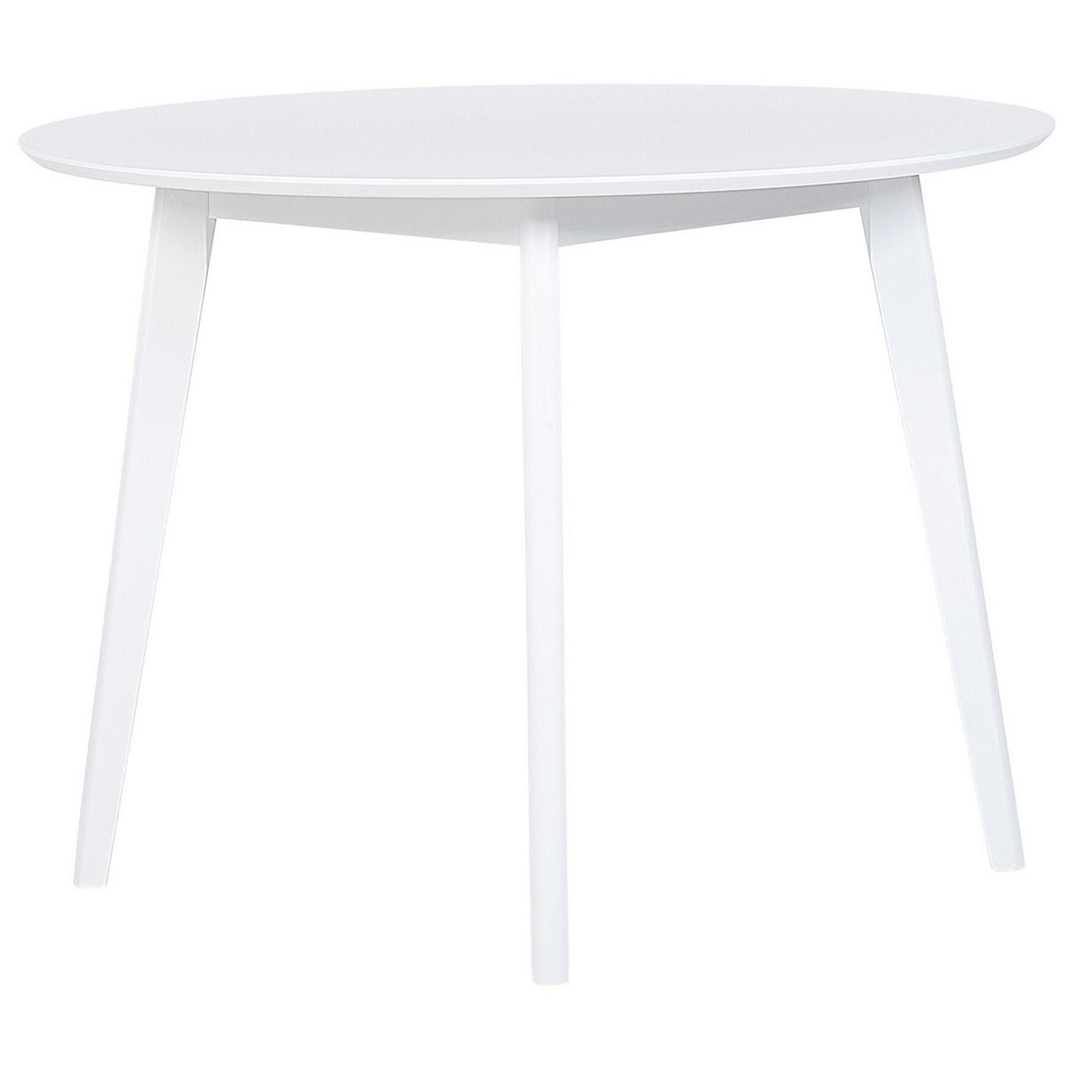 ESSTISCH 100/100/75 cm Weiß Rund Roxby - Weiß, Holzwerkstoff (100/100/75cm) - Beliani