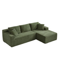 ECKSOFA DE-34926 L-Form mit Chaise rechts Grün - Grün, Textil (163/252.5cm) - ComfortXL