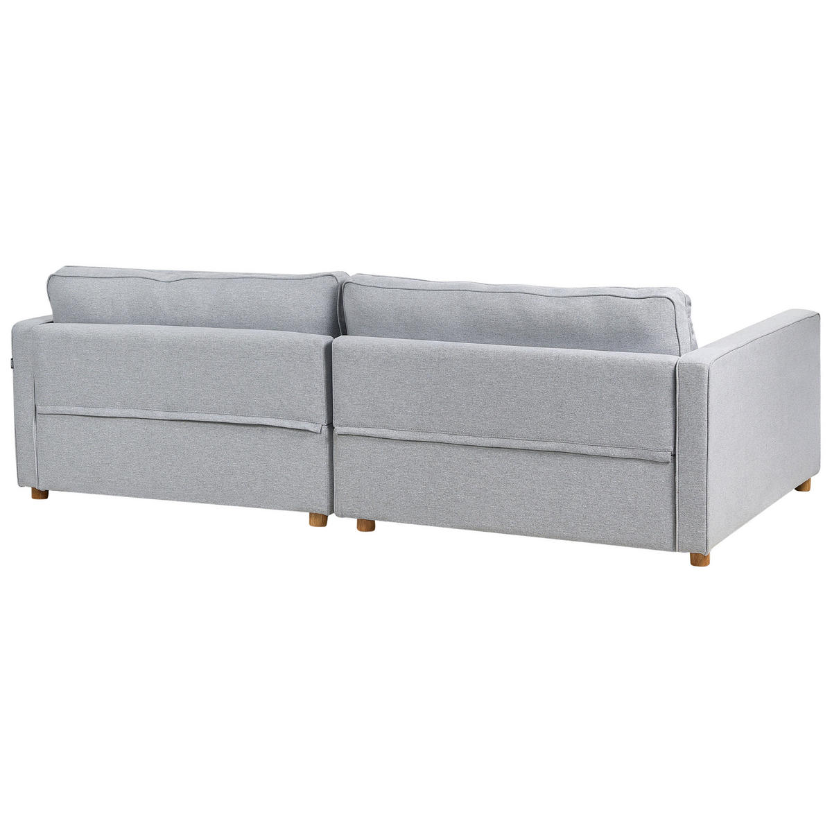 3-SITZER-SOFA grau Vinstra - Hellbraun/Grau, Textil (250/80/125cm) - Beliani