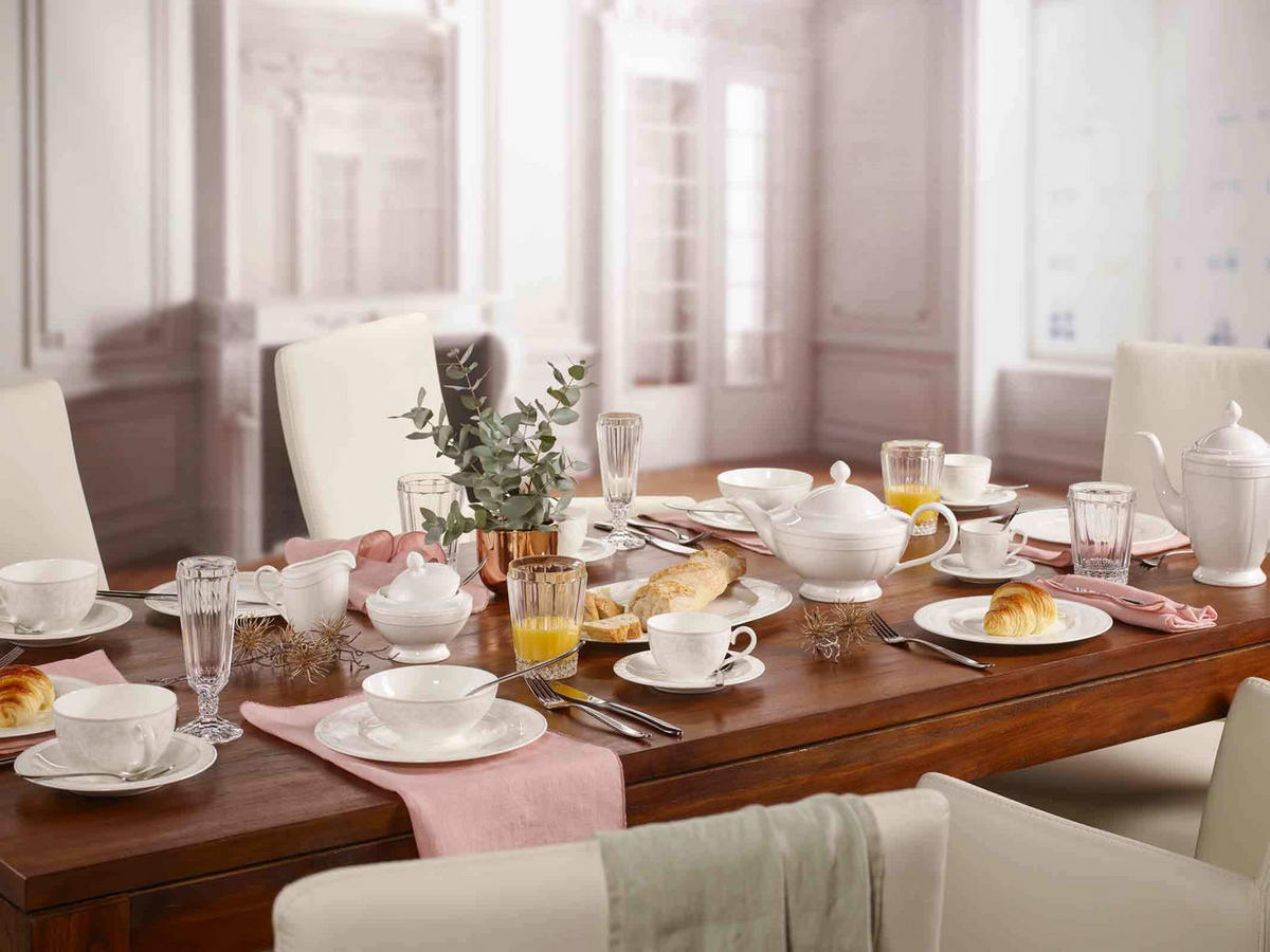 FRÜHSTÜCKSTELLER Gray Pearl weiß ø 22,7 cm 6er Set - Weiß, Keramik (22.7cm) - Villeroy & Boch
