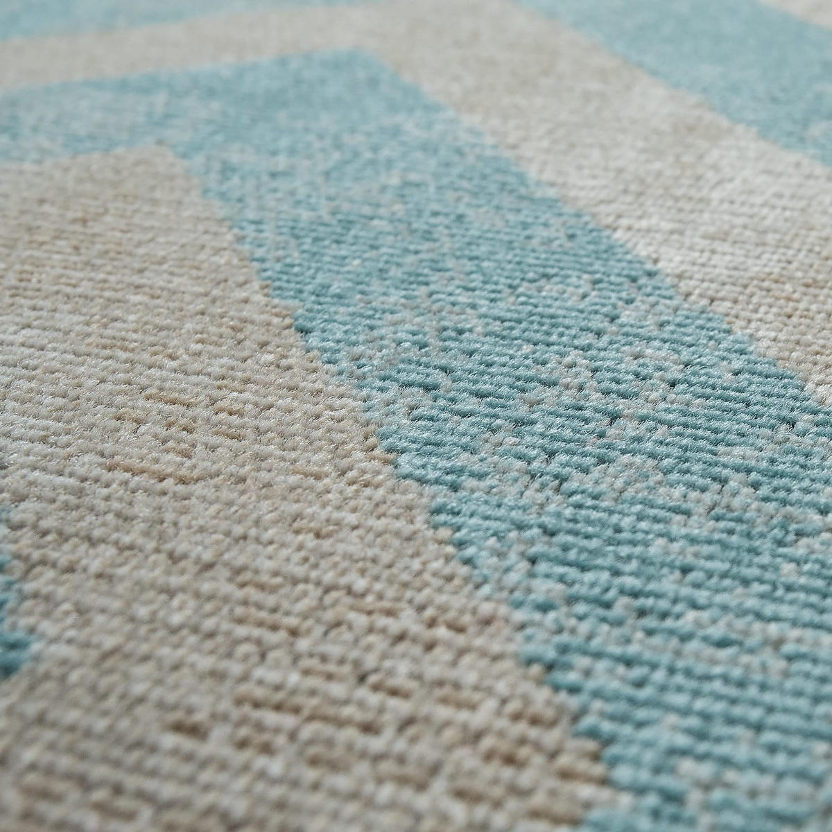 TEPPICH Kurzflor Rauten Wohnzimmer schmutzabweisend Blau Rechteckig 120x170 - Blau, Textil (170/120cm) - KADIMA DESIGN