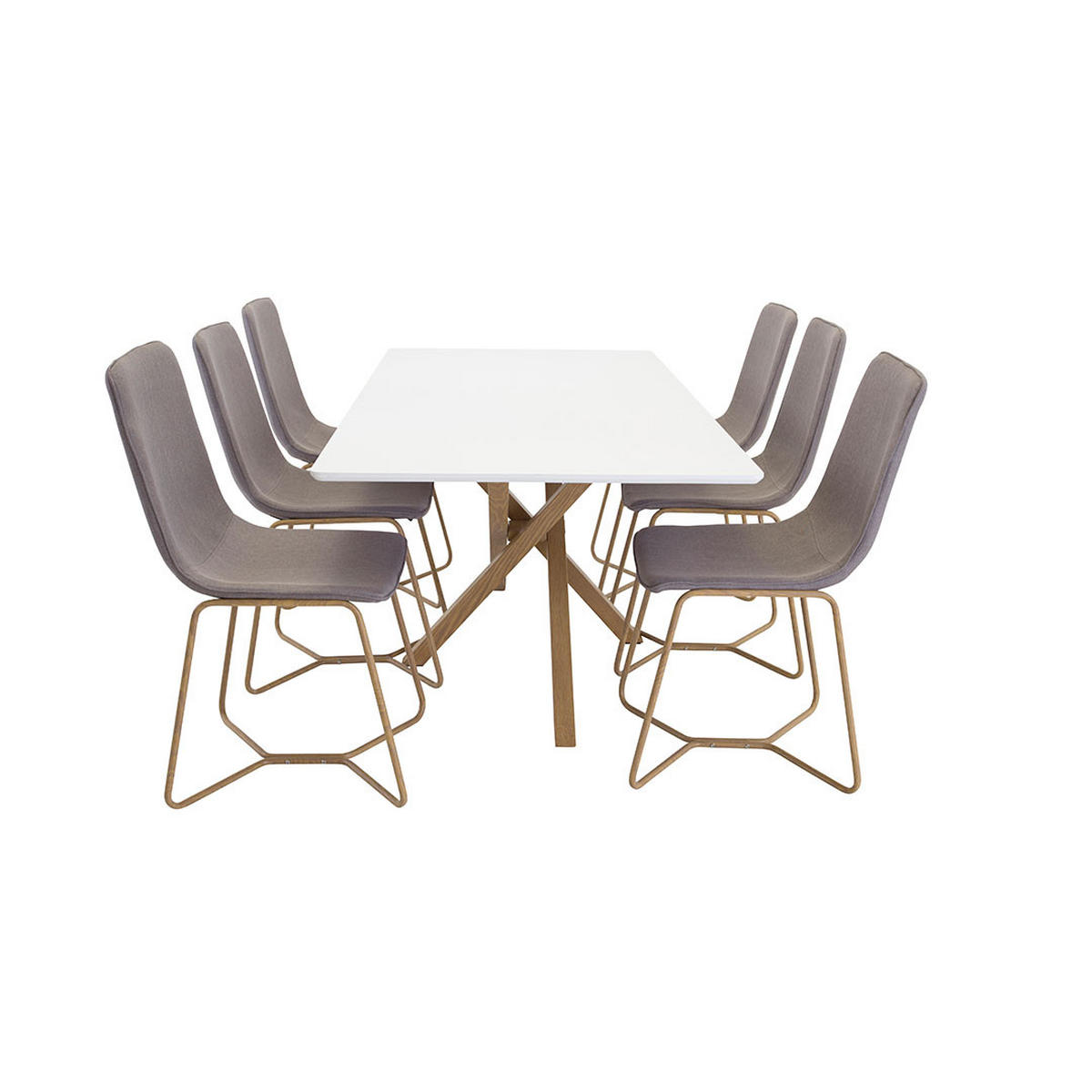 ESSTISCH, Piazza, Weiß, MDF, 90 x 180 x 75 cm - Weiß, Holzwerkstoff/Metall (180/90/75cm) - ebuy24