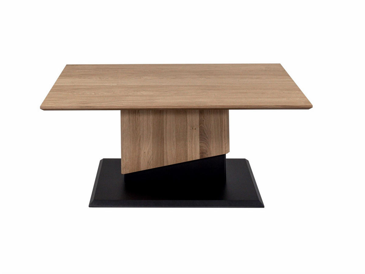 COUCHTISCH höhenverstellbar Citlali 110x54x65 Echtholz Wildeiche - Wildeiche/Schwarz, Holz (110/65/65cm) - 58aufmkessel