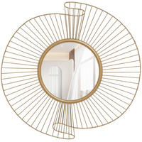 WANDSPIEGEL DE-14334 60 cm, mit 360°-Aufhängung Gold - Goldfarben, Metall (60/60/3.2cm) - ComfortXL