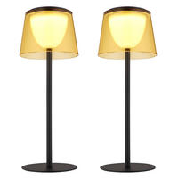 TISCHLEUCHTE MARIAM Metall Gelb, Akku, LED, 2er Set - Gelb, Metall (13/13/34cm) - Globo Lighting