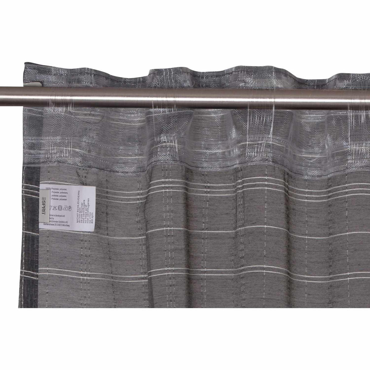 ÖSENVORHANG JIL halbtransparent - Anthrazit, Textil (130/0.5/250cm) - Esprit