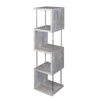 REGAL Elga 33x33x126 aus Holzwerkstoff in der Farbe beton - Grau, Kunststoff (33/126/33cm) - 58aufmkessel