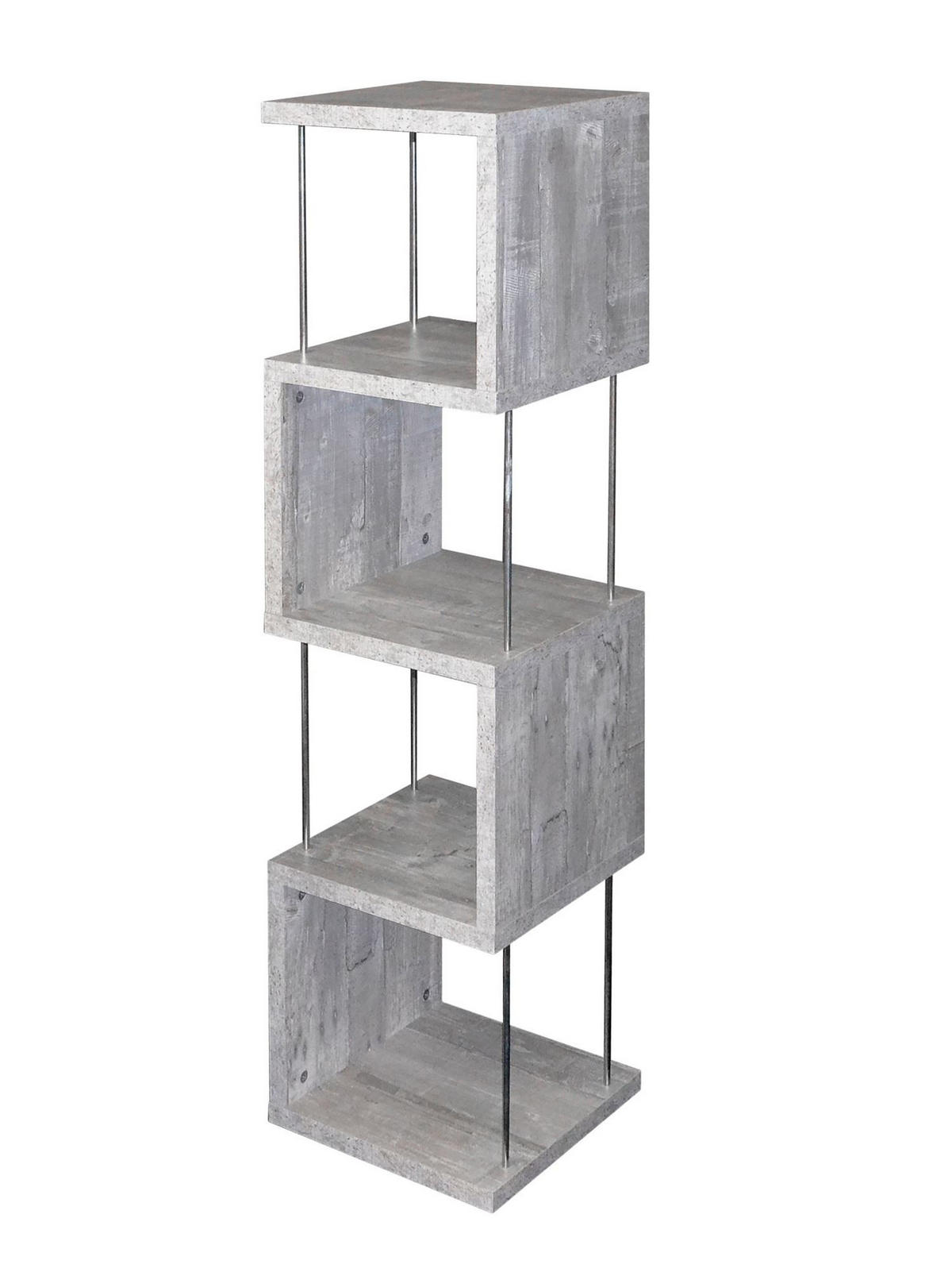 REGAL Elga 33x33x126 aus Holzwerkstoff in der Farbe beton - Grau, Kunststoff (33/126/33cm) - 58aufmkessel