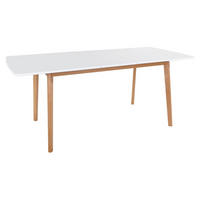 TISCH Helga Weiß 120/160 cm - Weiß, Holzwerkstoff (160/80/75cm) - Happy Garden