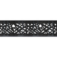 SICHTSCHUTZSTREIFEN Design Vlies Graphic für Doppelstabmatten Schwarzgrau 2,6m - Schwarz, Kunststoff (260/19cm) - ZAUN|ZU