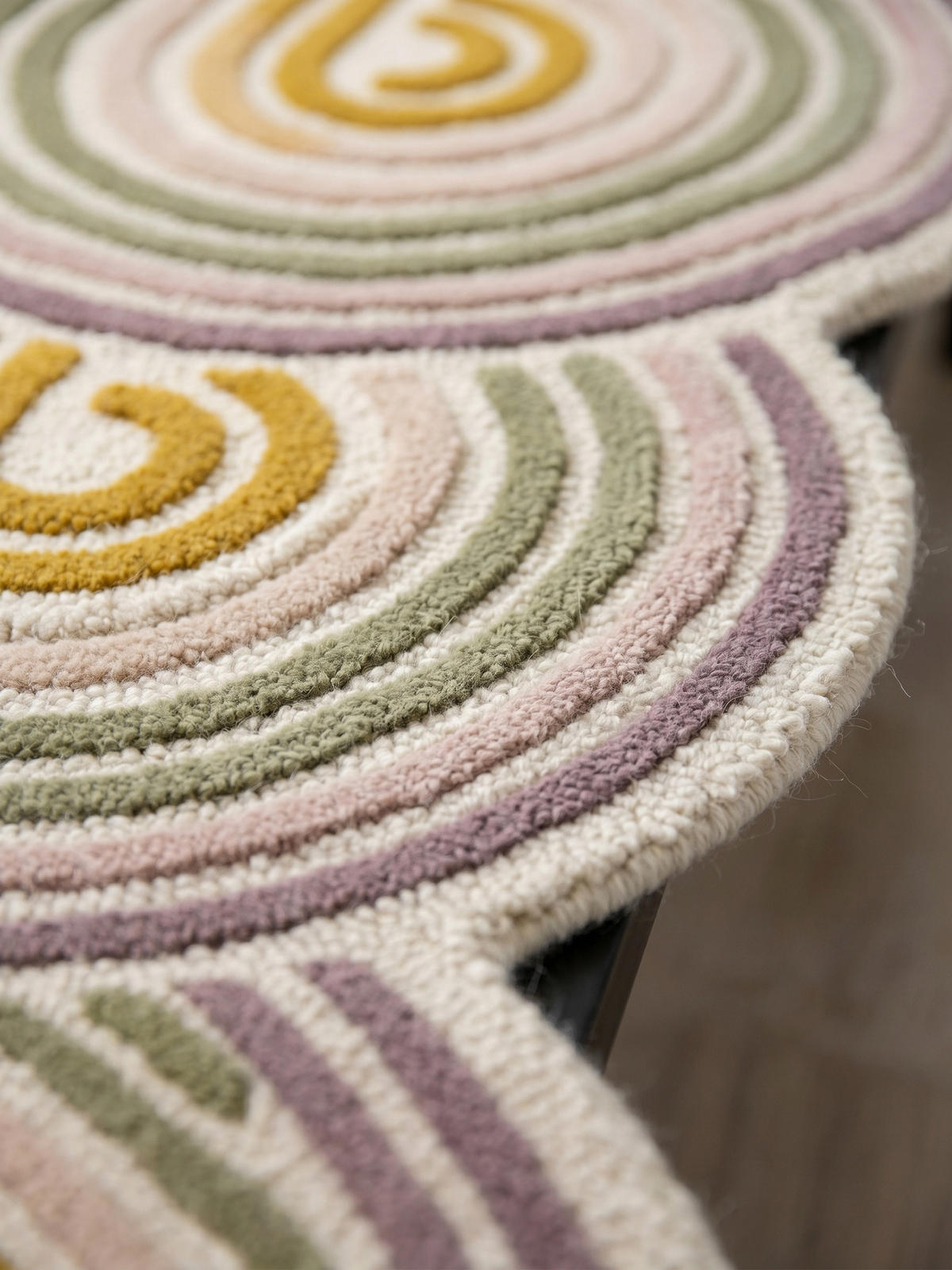 WOLLTEPPICH SOAR, abstrakt, Grün, 80 x 300 cm - Beige, Textil (80/300cm) - KADIMA DESIGN