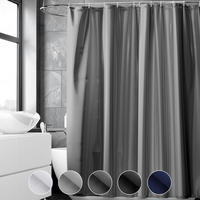 DUSCHVORHANG 180 x 220 cm Dunkelgrau Wasserabweisend Anti-Schimmel - Anthrazit, Textil (180/220cm)