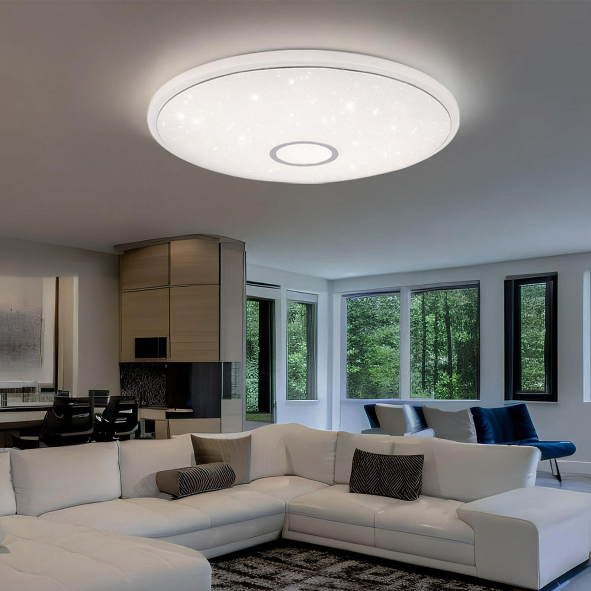 LED DECKENLEUCHTE Metall Weiß CONNOR - Weiß, Metall (68/68/10cm)