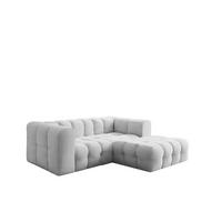 ECKSOFA Solvie Xs In Moly - Hellgrau, Holzwerkstoff/Textil (239/193cm) - Fun Möbel