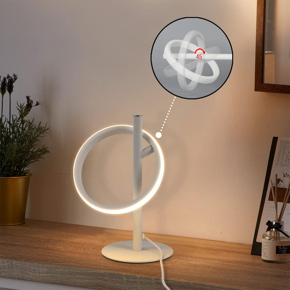 LED-TISCHLEUCHTE Siegen 12.5/12.5/23 cm - Weiß, Metall (12.5/12.5/23cm) - Nettlife