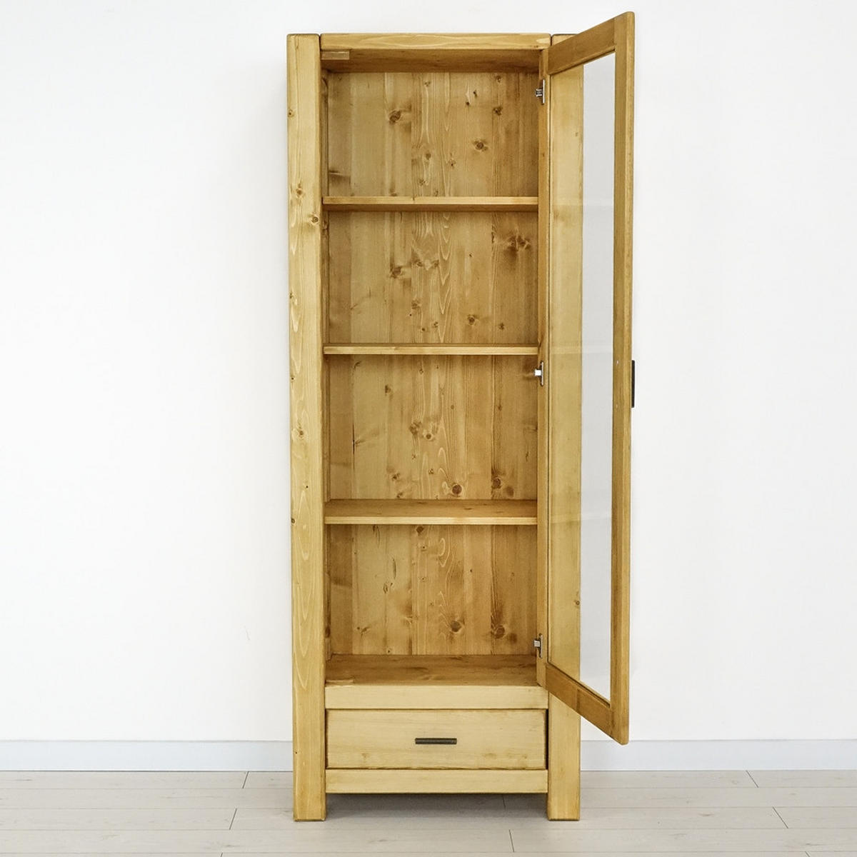 VITRINE aus Massivholz Sara - Honig, Holz (72/195/40cm) - Seart