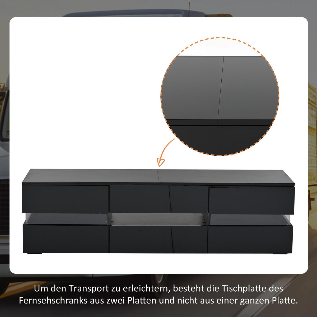 TV-LOWBOARD 160x39x45 cm Schwarz LED 2 Türen 1 Schublade - Schwarz, Holzwerkstoff (39/45/160cm) - FLIEKS