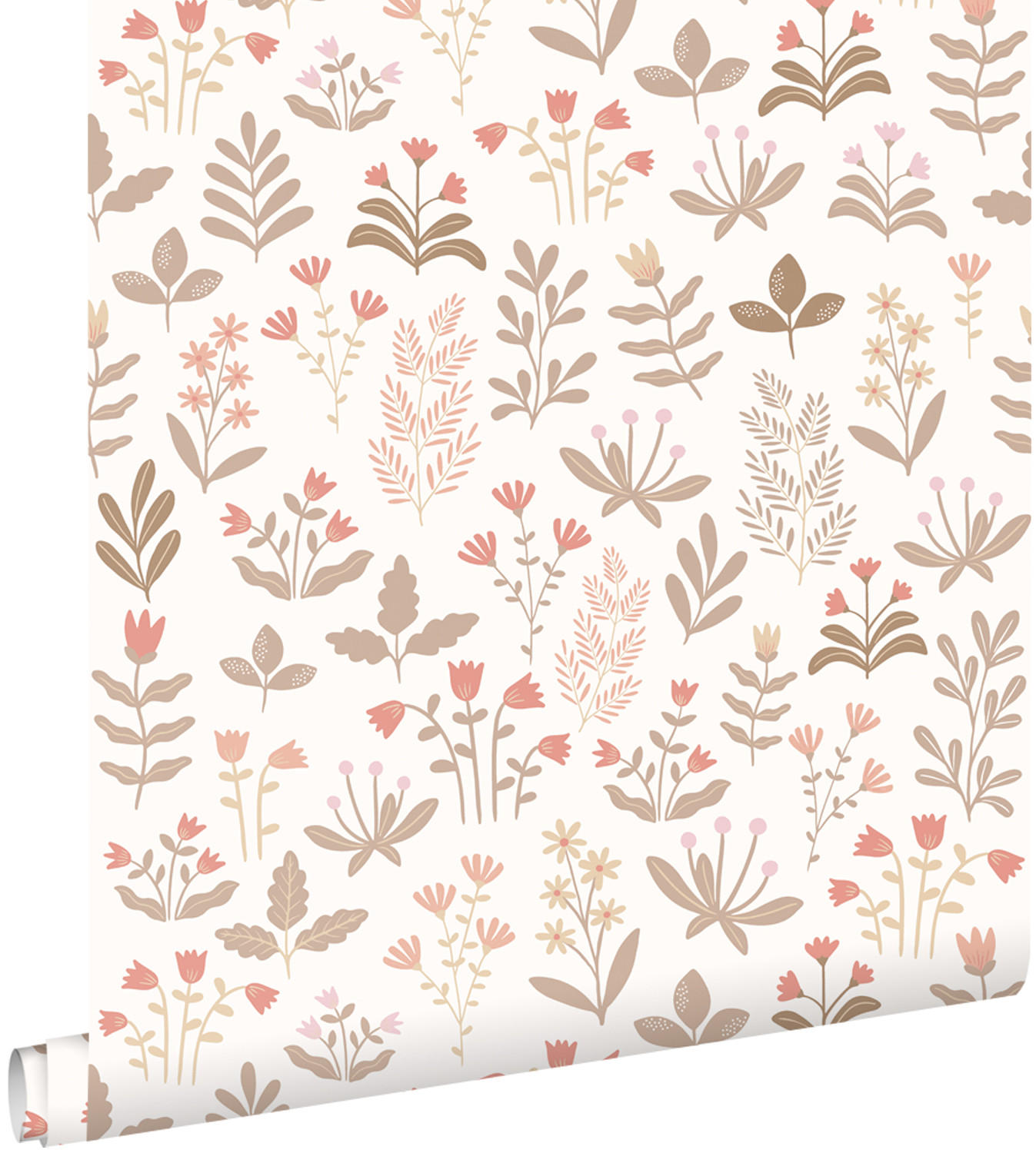 TAPETE Feldblumen 50 x 900 cm - Braun, Papier (50/900cm) - ESTAhome