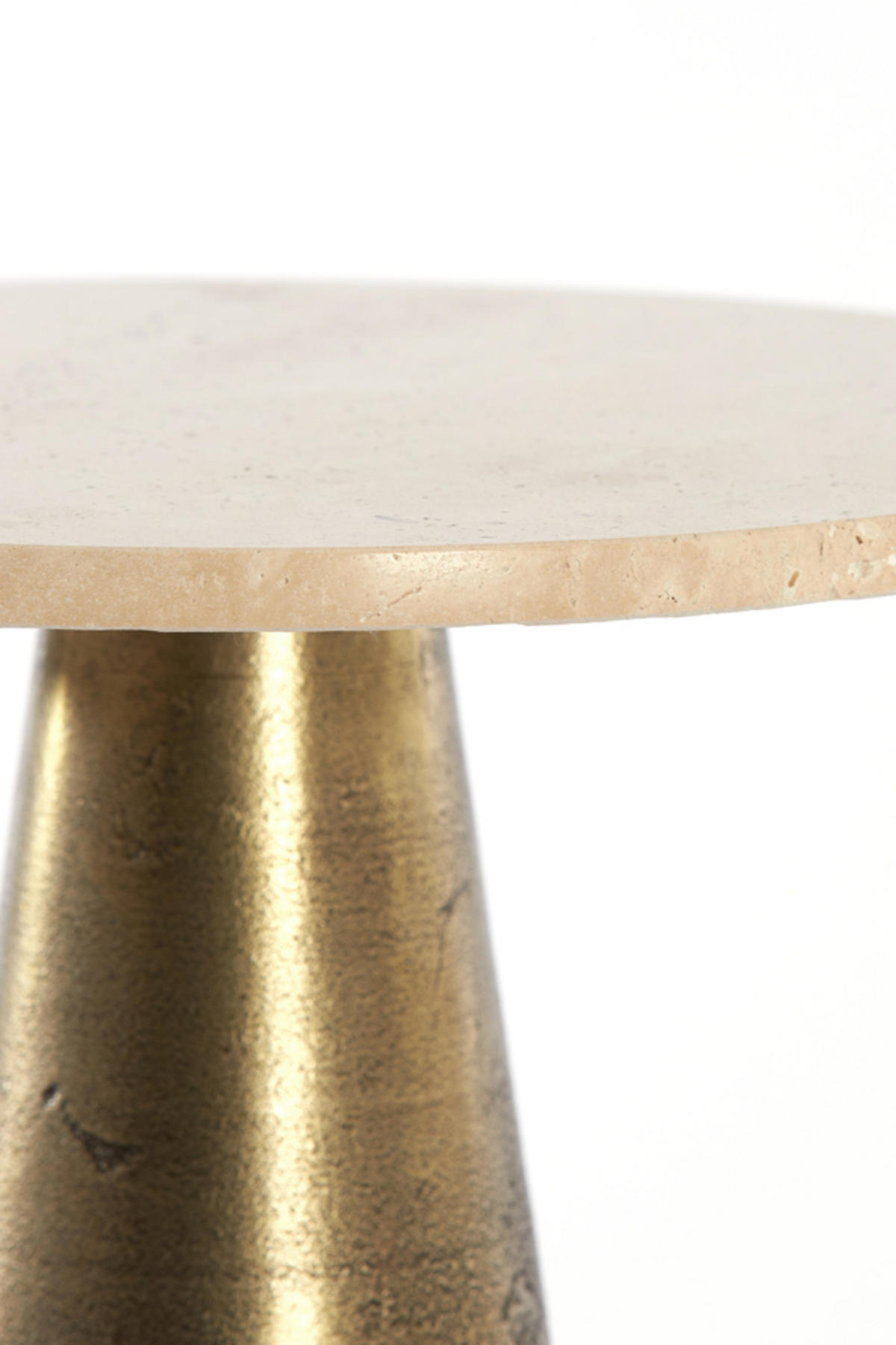 BEISTELLTISCH Ynez Braun Ø29/43 cm - Bronzefarben, Metall (29/29/43cm) - Light & Living