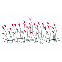 WANDDEKO Rot 123/55 cm - Rot/Grün, Metall (1.7/55/5cm) - KUNSTLOFT