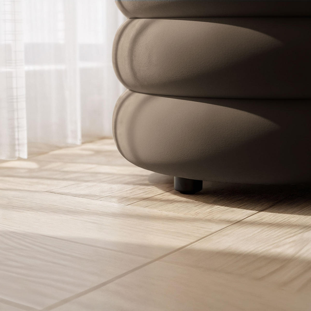 PRESVUČENA KLUPA s pohranom, smeđa - smeđa, tekstil (100/42/42cm) - RAUMHIRSCH FURNITURE
