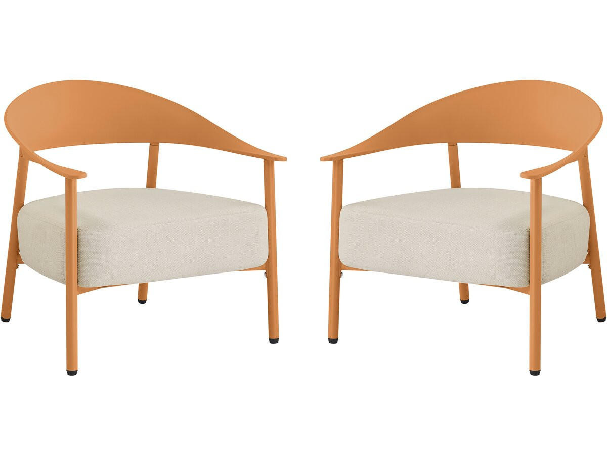 GARTENSESSEL céora Orange - Orange, Metall (73/76/69cm) - Habitat Garten