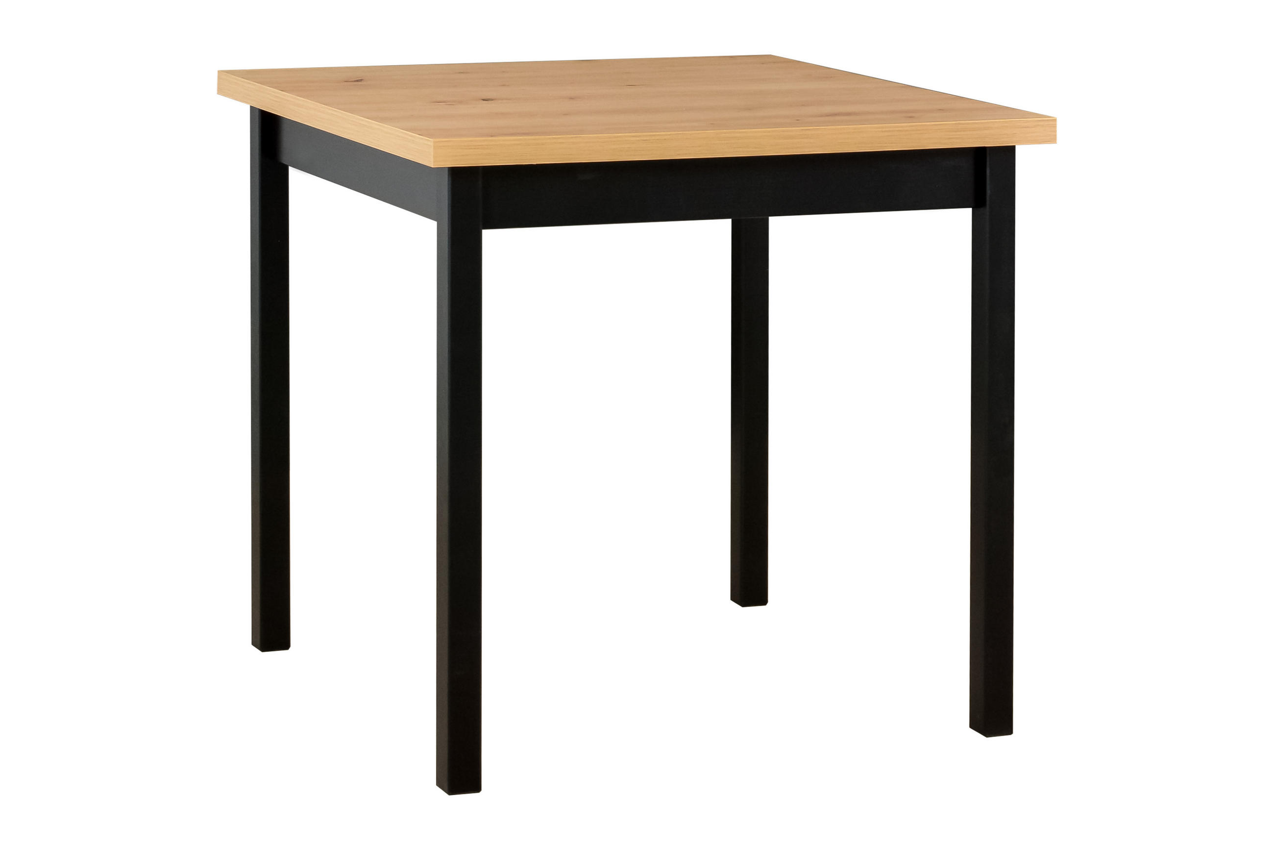 ESSTISCH Max 9, 80/80 cm, artisan - Schwarz/Eiche Artisan, Holz (80/80/78cm) - Leaf Design