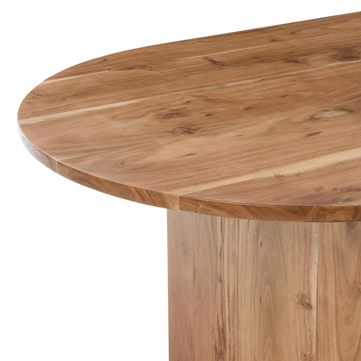 JÍDELNÍ STŮL Akáciové dřevo světle hnědý 180/90 cm Skye - světle hnědá, dřevo (90/180/77cm) - Beliani