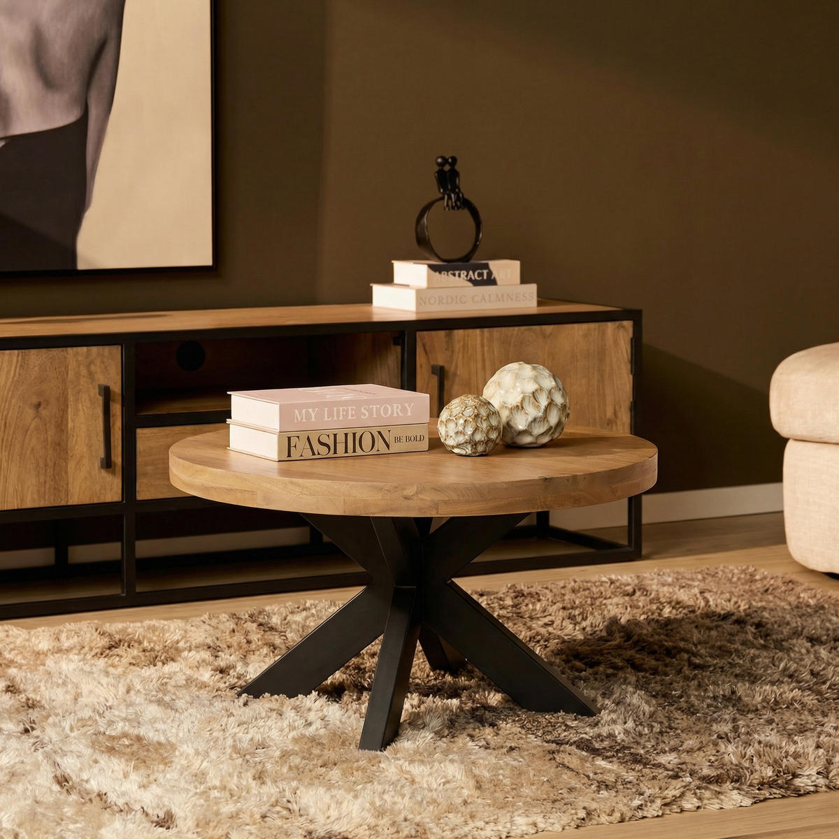 COUCHTISCH Ron Braun 80/80/40 cm - Braun, Holz (80/80/40cm) - Starfurn