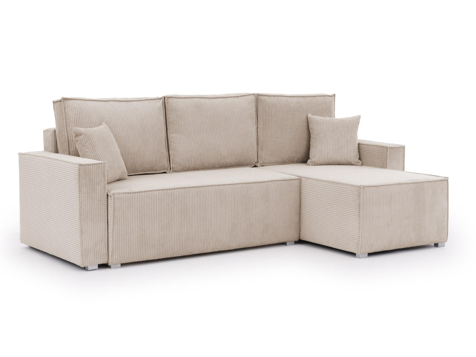 S-Style Ecksofa Beige 237x148 cm