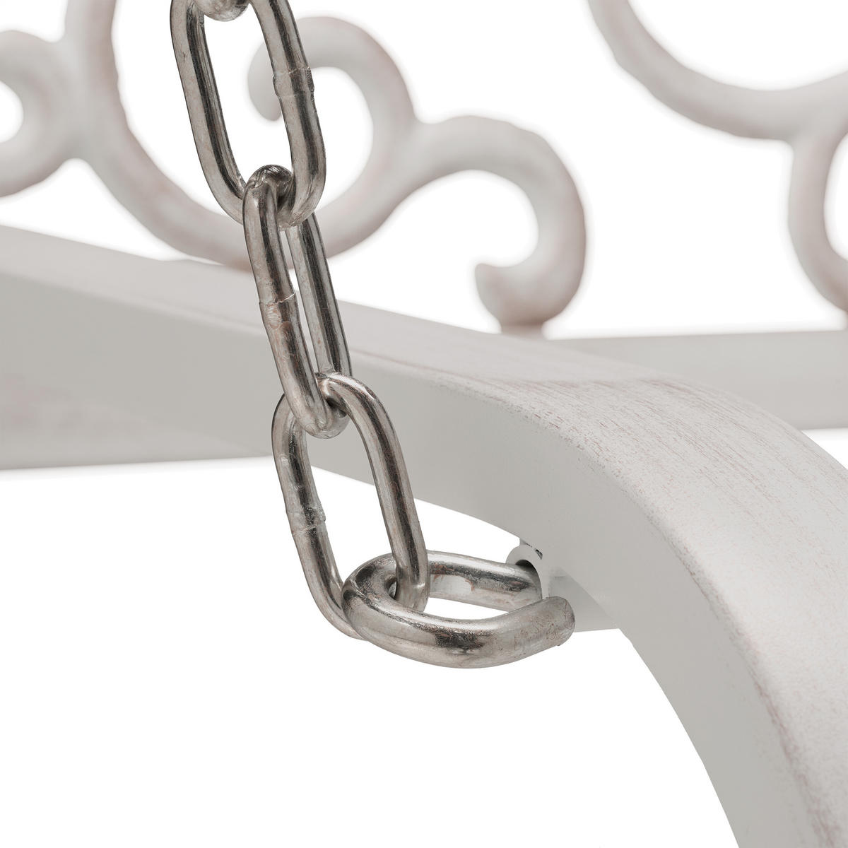 HÄNGEBANK - Weiß, Metall (133/190/55cm) - Relaxdays