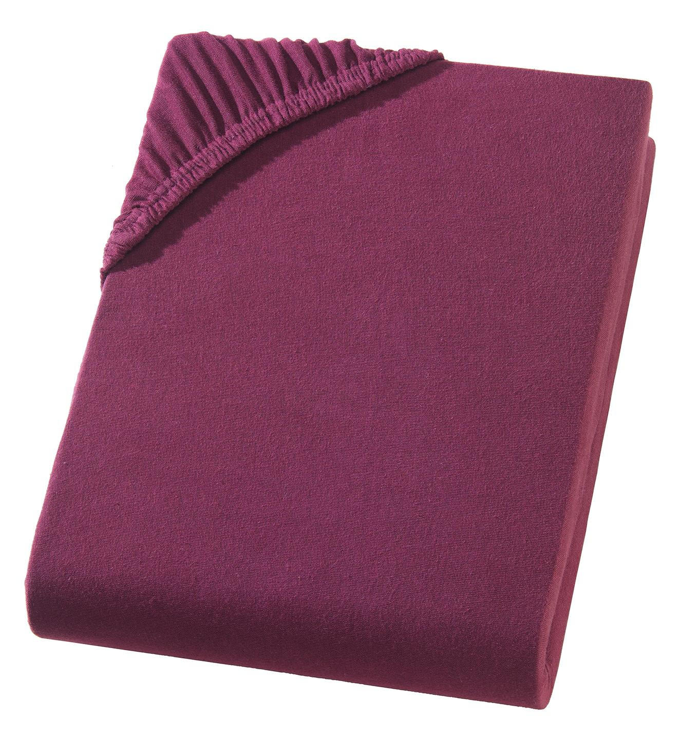 TOPPER-SPANNBETTLAKEN Jersey Bettlaken 200x200 cm Rot - Bordeaux, Textil (200/200cm) - Carpe Sonno