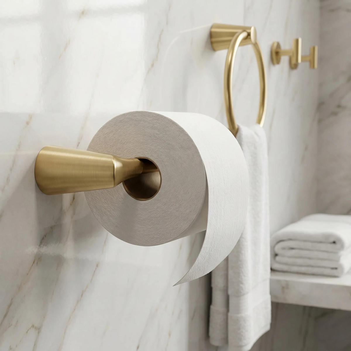 HALTER Für Toilettenpapier Rea 16205 Vibe Brush Gold - Goldfarben, Metall (22.5/3.5/7.8cm) - REA
