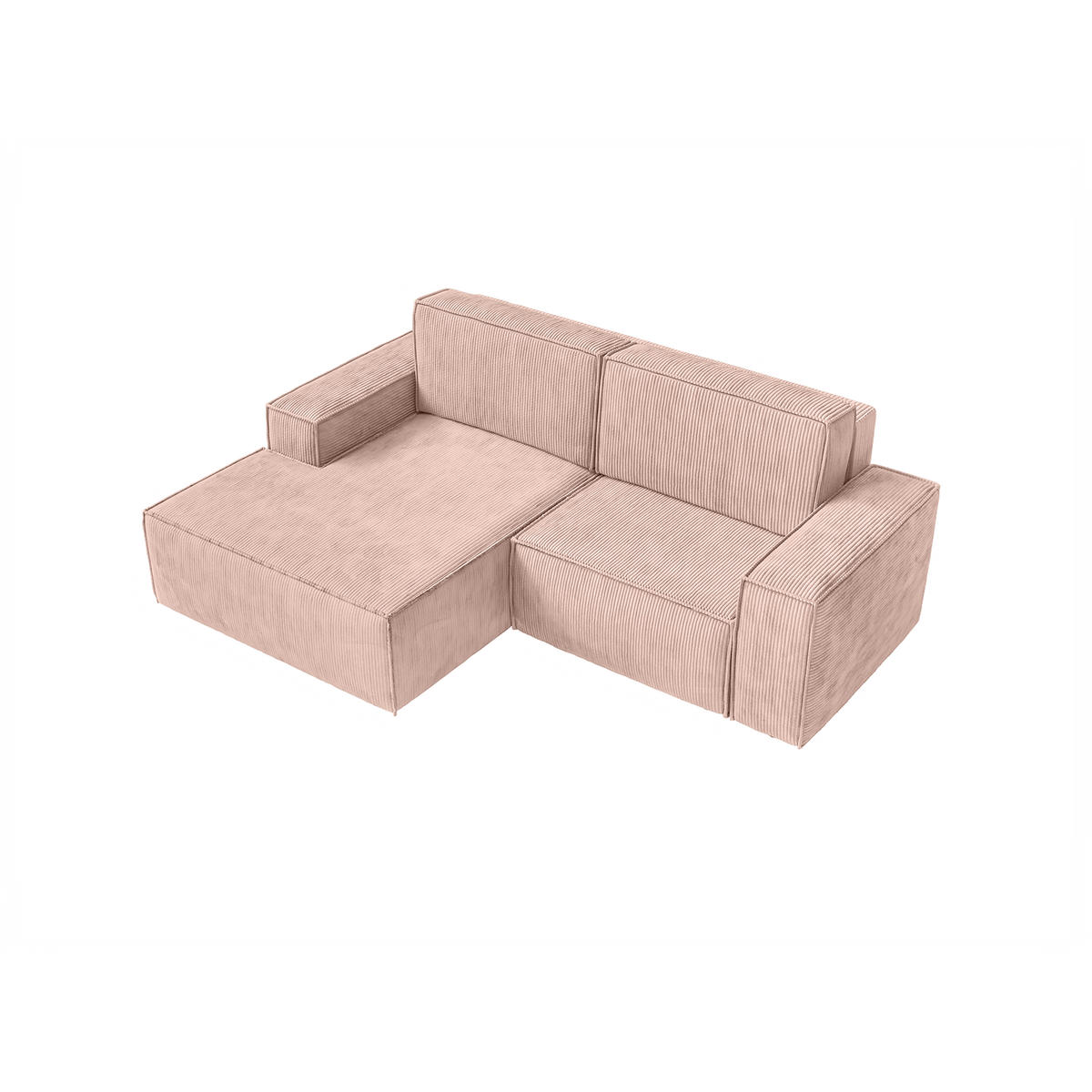 ECKSOFA KOKKO MINI mit Schlaffunktion, Rose - Pink, Textil (240/167cm) - Fedve