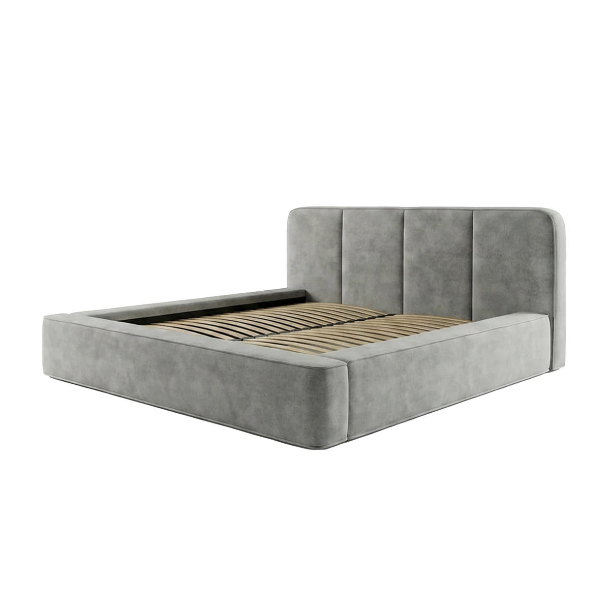 POLSTERBETT RANDELA 160x200 cm, Grau - Grau, Textil (200/160cm) - Fedve