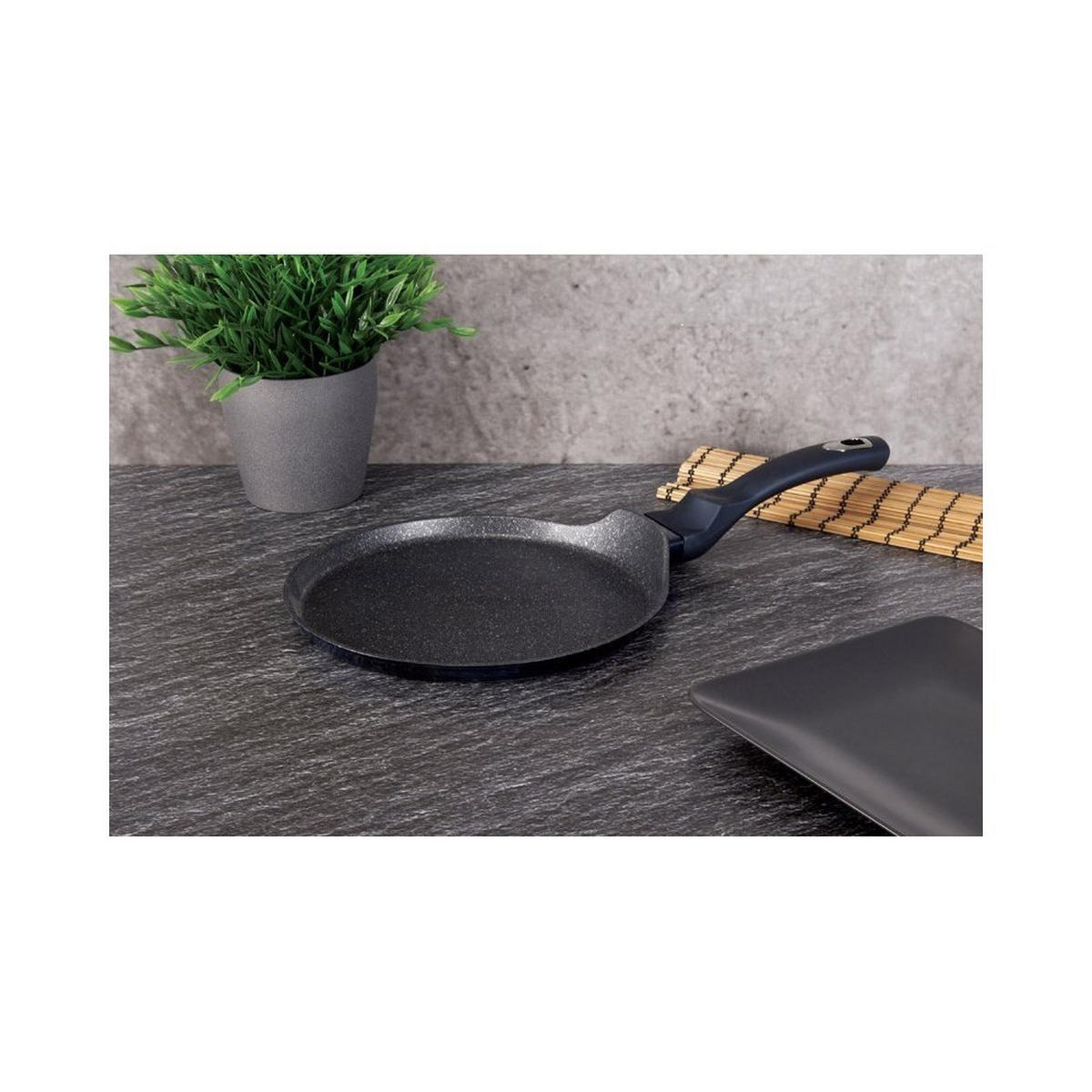 CRÊPEPFANNE Türkis 25/25/1.5 cm 8323 - Türkis, Kunststoff (25cm) - Berlinger Haus