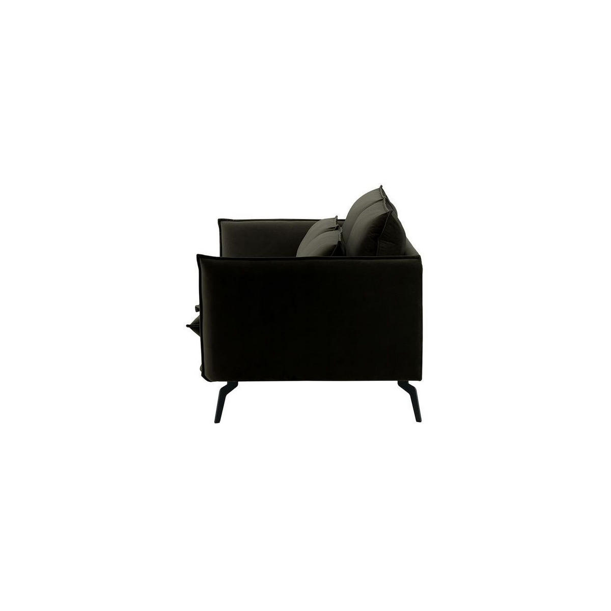 SOFA Layla 2,5-Sitzer-Velluto 20 - Schwarz, Holz/Textil (197/95/98cm)