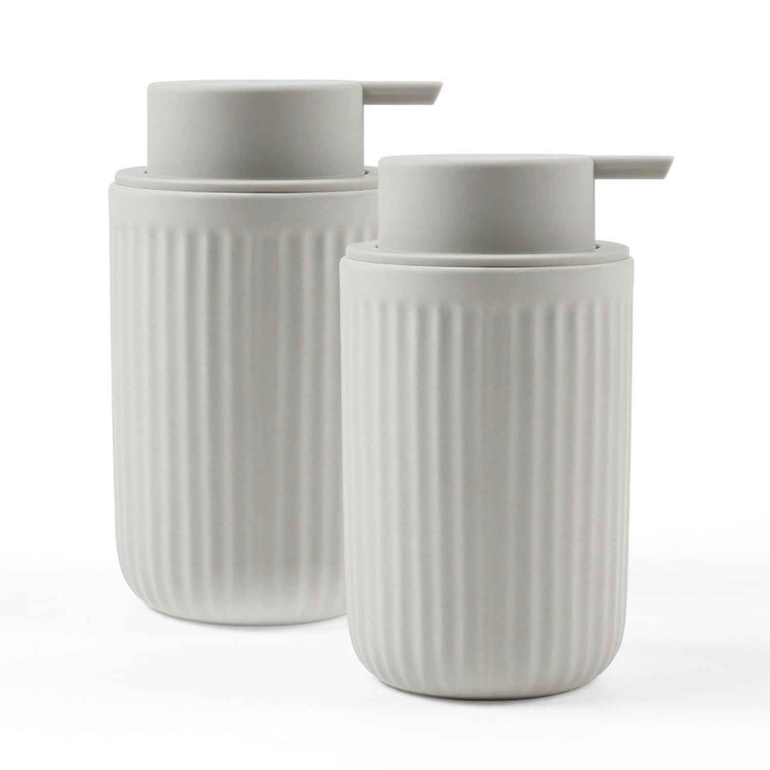 SEIFENSPENDER Keramik Grau 350 ml - Grau, Keramik (8/14/8cm)