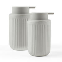 SEIFENSPENDER Keramik Grau 350 ml - Grau, Keramik (8/14/8cm)