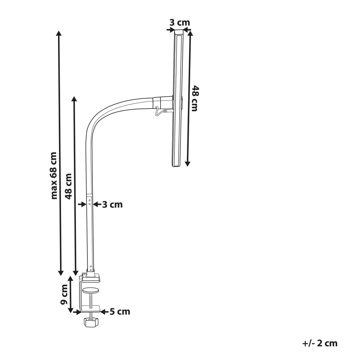 SCHREIBTISCHLAMPE Auriga 48/5/48 cm - Schwarz, Kunststoff (48/5/48cm) - Beliani