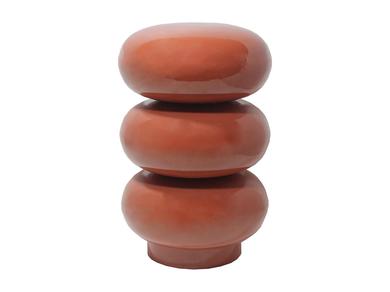 BEISTELLTISCH - 33cm x 33cm - Metall - terracotta - SANIYA - Braun, Metall (33/33/51cm) - Vente-Unique