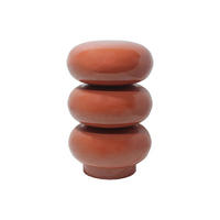 BEISTELLTISCH - 33cm x 33cm - Metall - terracotta - SANIYA - Braun, Metall (33/33/51cm) - Vente-Unique