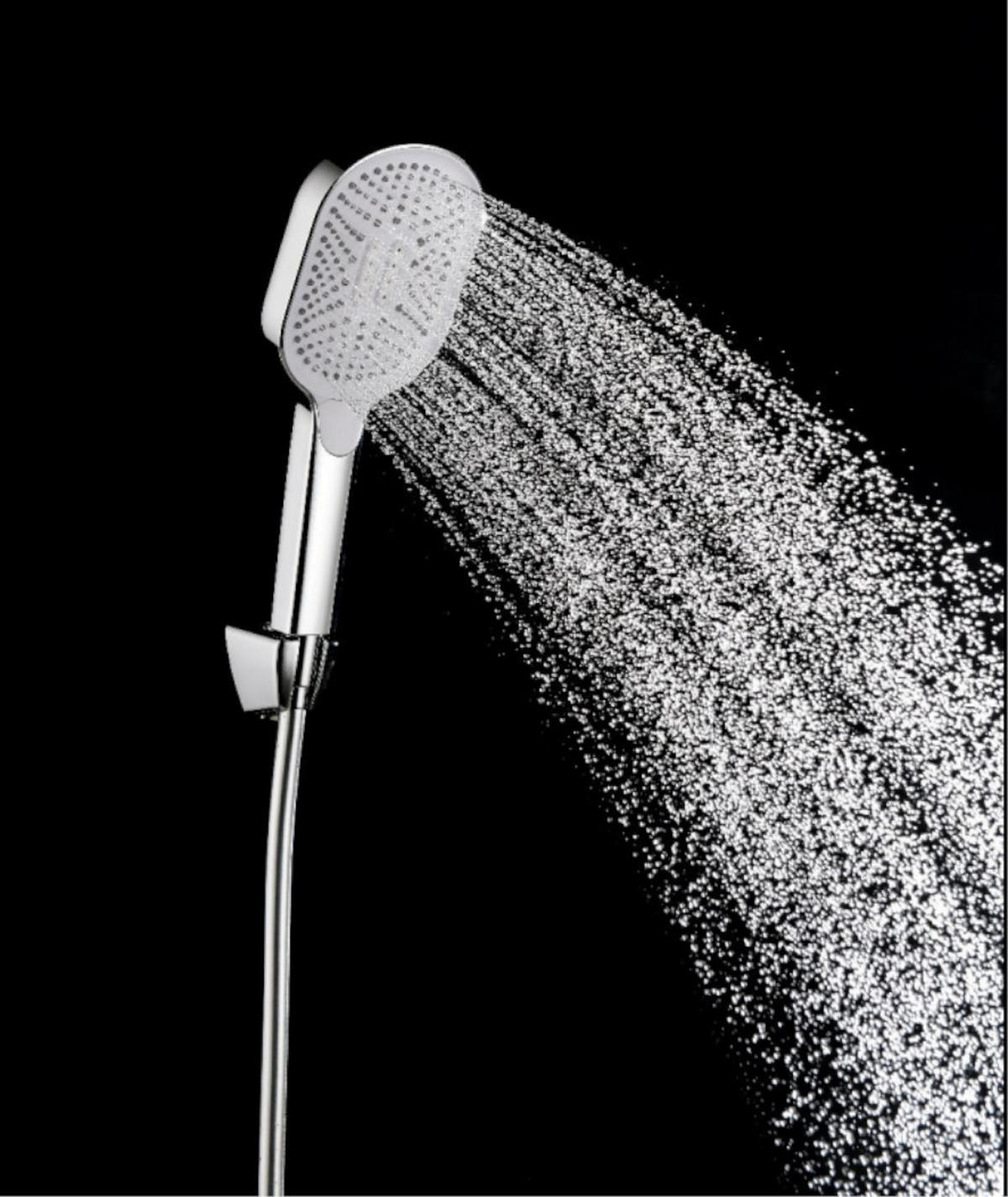 DUSCHKOPF Schwarz - Schwarz, Kunststoff (11.4cm) - Sanilo